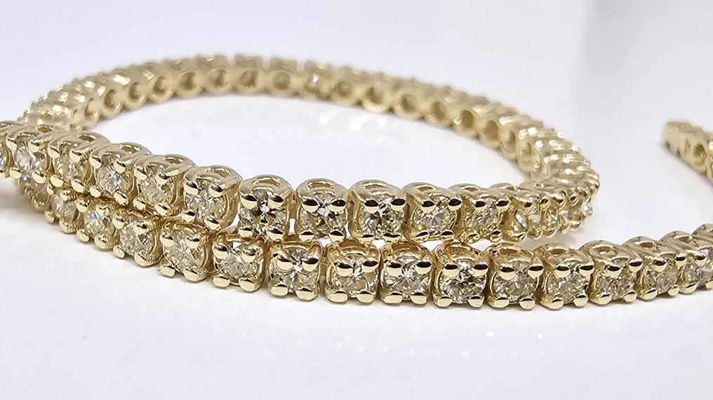 Zonder Minimumprijs - Armband - 14 karaat Geel goud - 1.90ct. tw. Diamant (Natuurlijk) - Diamant - geen reserve collectie vs #2.1