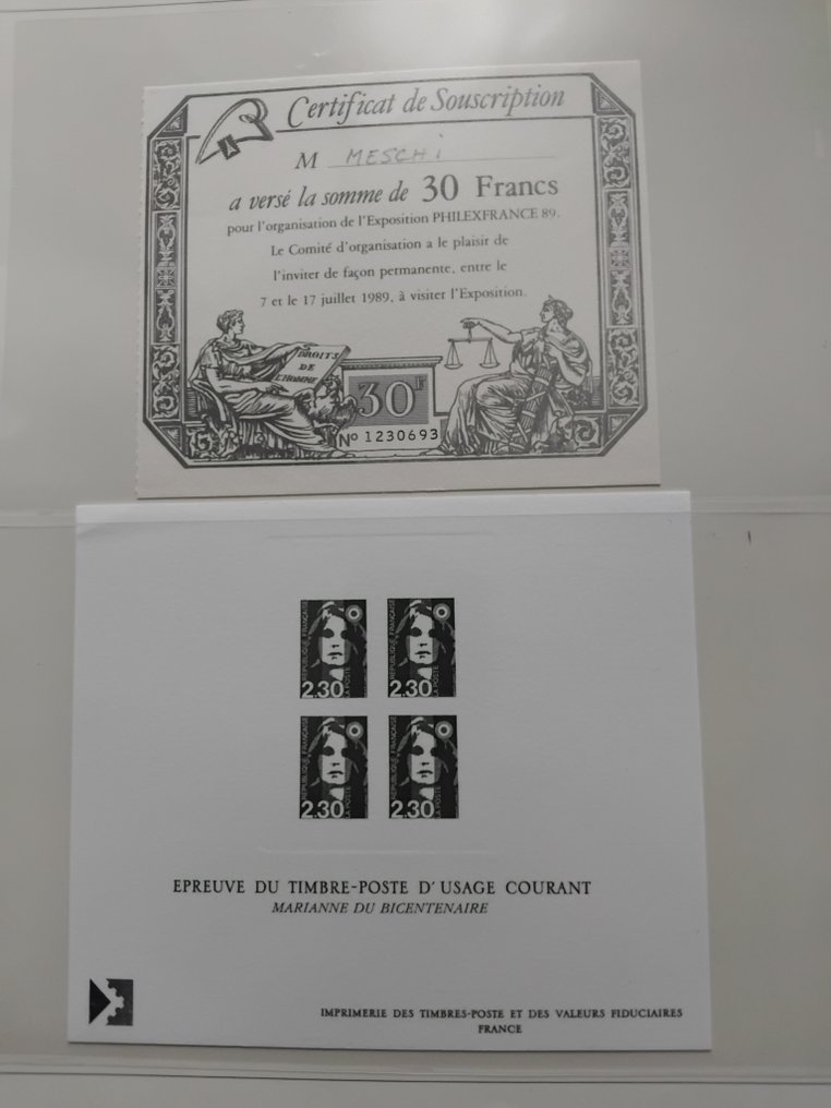 法國 1988/1992 - 全新系列,无铰链,装在安全相册中 + Tp 服务,预封装 - + , Blocs , Carnets & Epreuves de Luxe // Cote Y&T + Accessoire #3.2