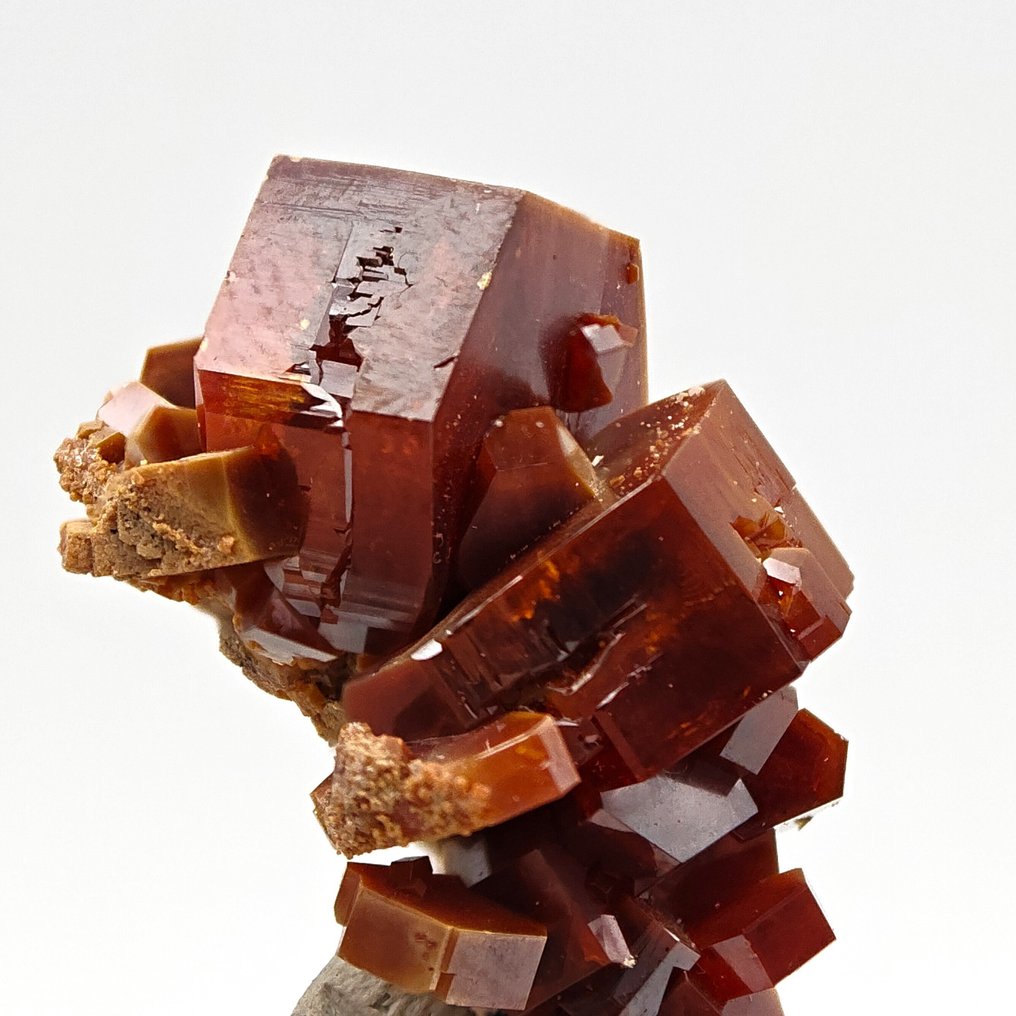BRUCO di VANADINITE BICOLORE, ROSSO e ARANCIONE Kristalle auf Muttergestein - Höhe: 29 mm - Breite: 21 mm- 17 g #3.2