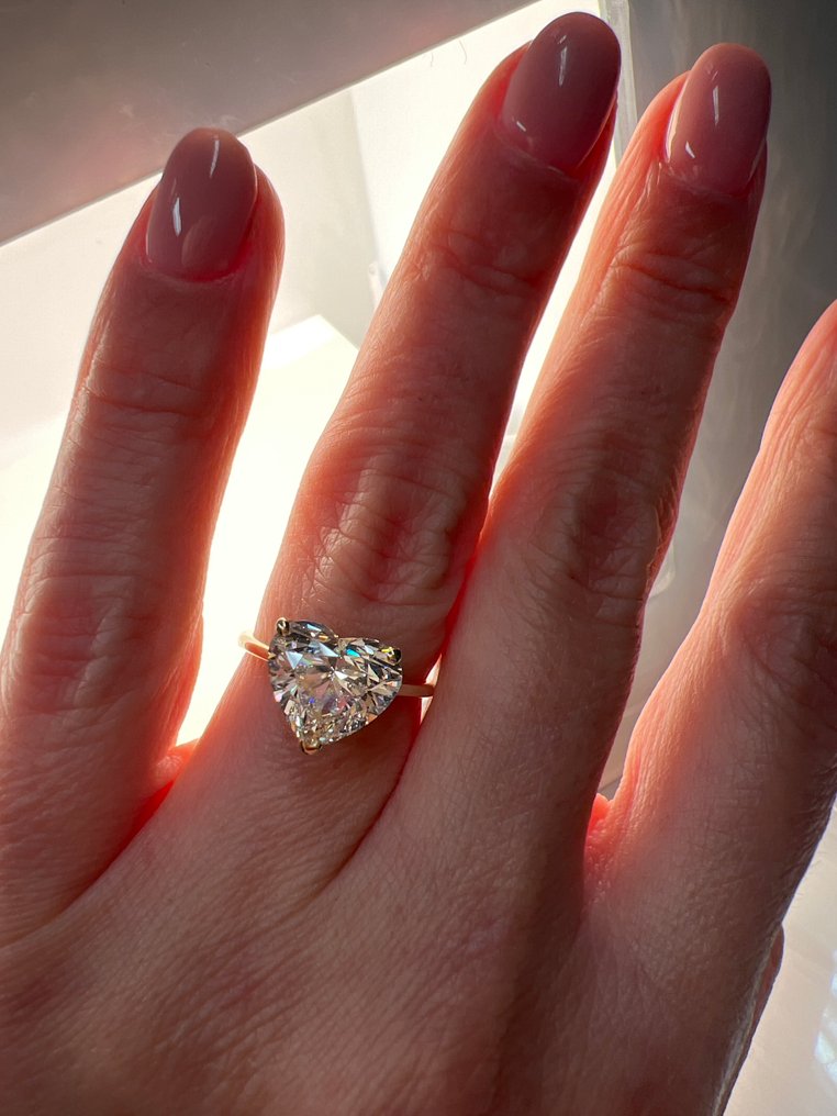 Inel - 14 ct. Aur galben - 4.02ct. tw. Diamant (Cultivat în laborator) #2.1