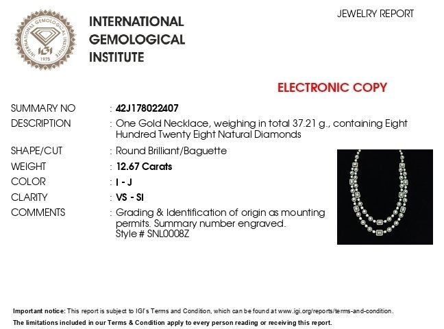 Statement-kaulakoru - 18 kt. Ruusukulta -  12.67ct. tw. Timantti (Luonnollinen) - Timantti #2.1