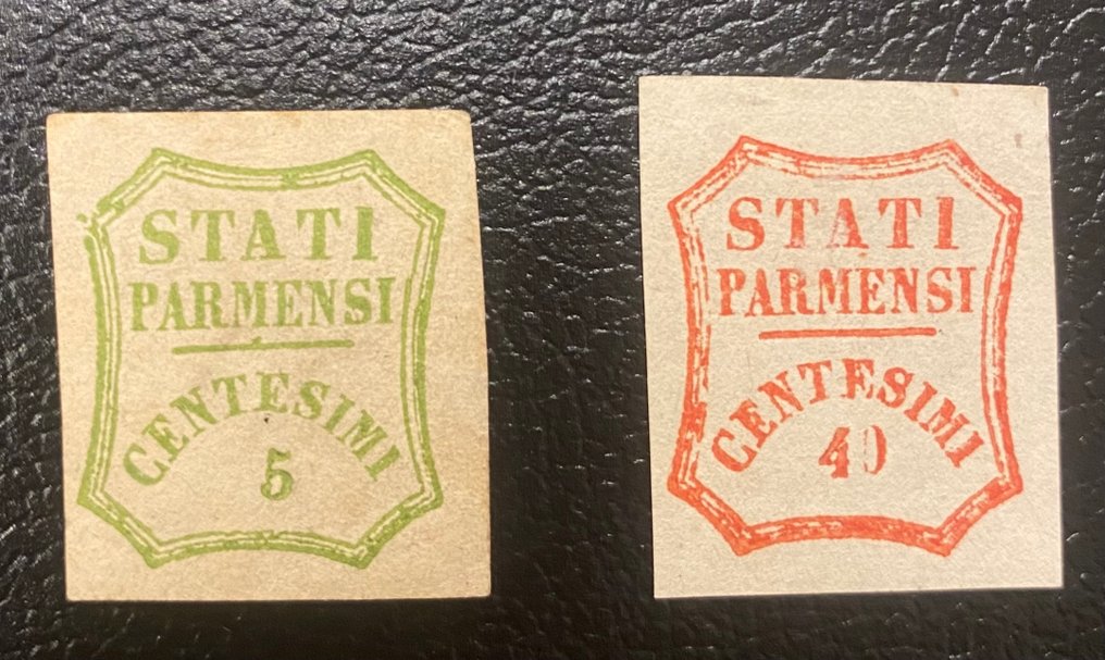 意大利古國－帕爾馬 1859/1859 - 意大利古老的国家：帕尔马公国，两个新值，无橡胶 #1.0