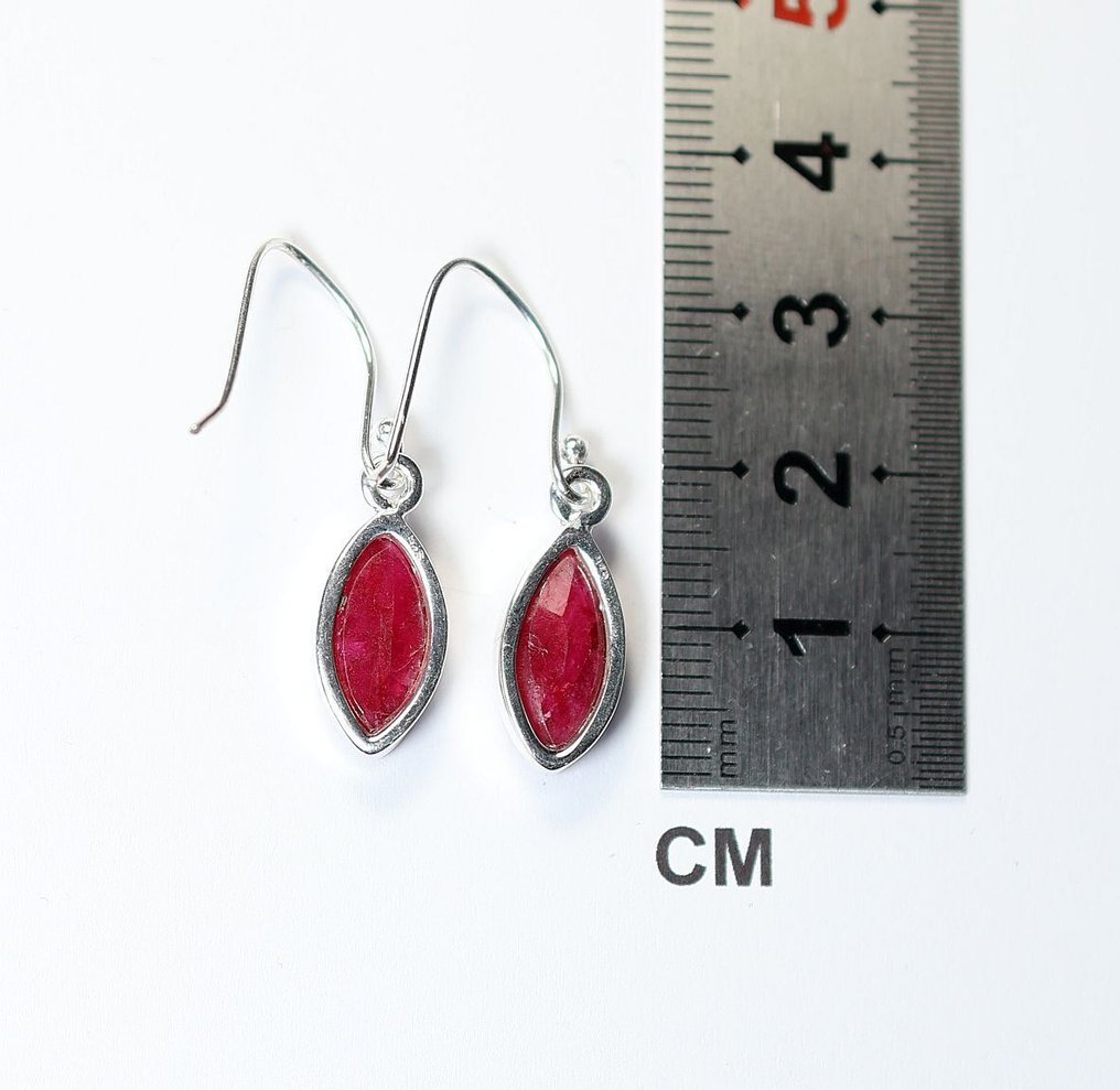 Ruby 2个耳环吊坠 / 全新- 3.56 g - (2) #2.1