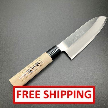 越後玉三郎(Echigo Tamasaburo) Handcrafted by master artisans - Μαχαίρι κουζίνας - 万能包丁 (Banno knife) - ΔΩΡΕΑΝ ΑΠΟΣΤΟΛΗ - ανοξείδωτο ατσάλι, Ξύλο - Ιαπωνία #1.0