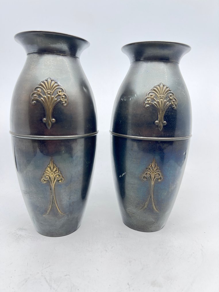 Vase (2) - Messing - 2 Vasen bronzefarben #4.3