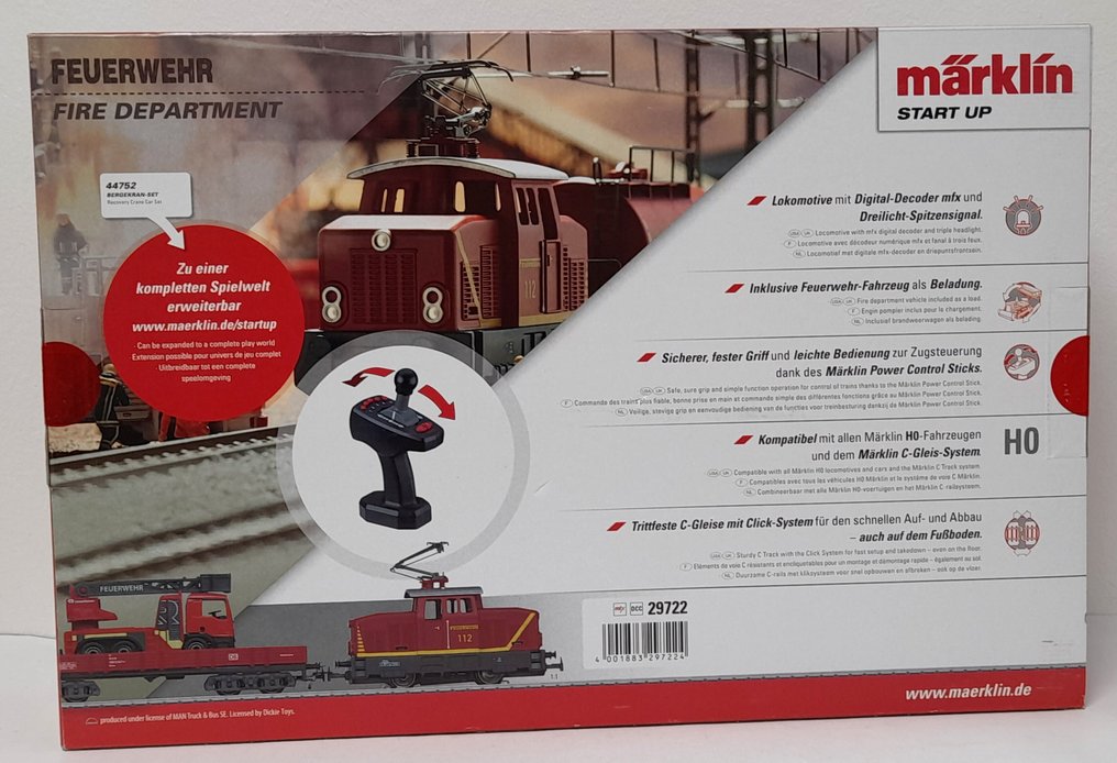 Märklin H0 - 29722 - Carrozza passeggeri di modellini di treni (1) - Märklin Start up - Set di avvio "Vigili del Fuoco" per bambini dai 6 anni in su; Set n. 1 #3.2