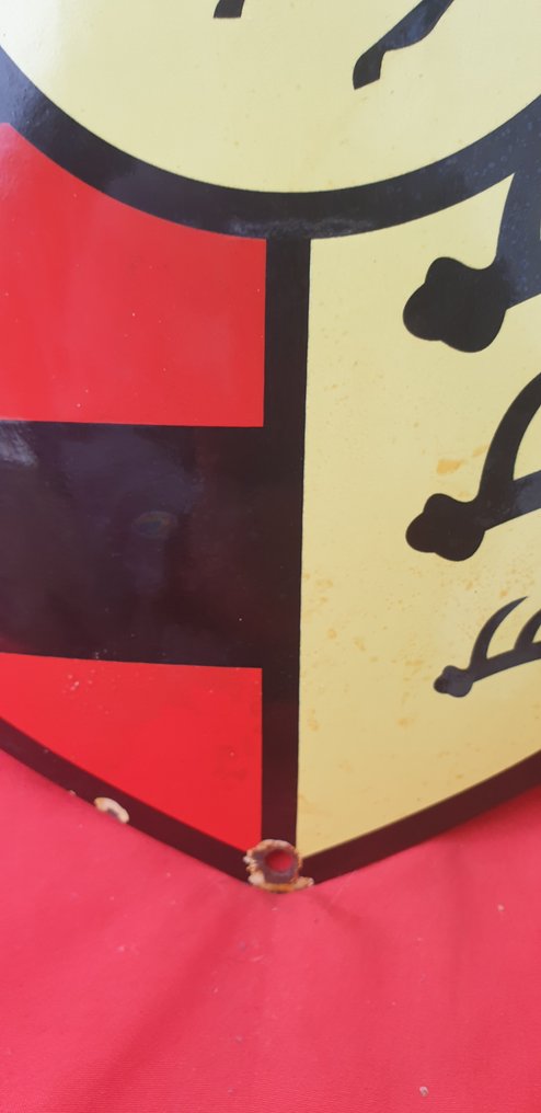 Aus Nachlass großes - Porsche Stuttgart Emblemschild - Emailleschild - Emaille, Stahl #4.3