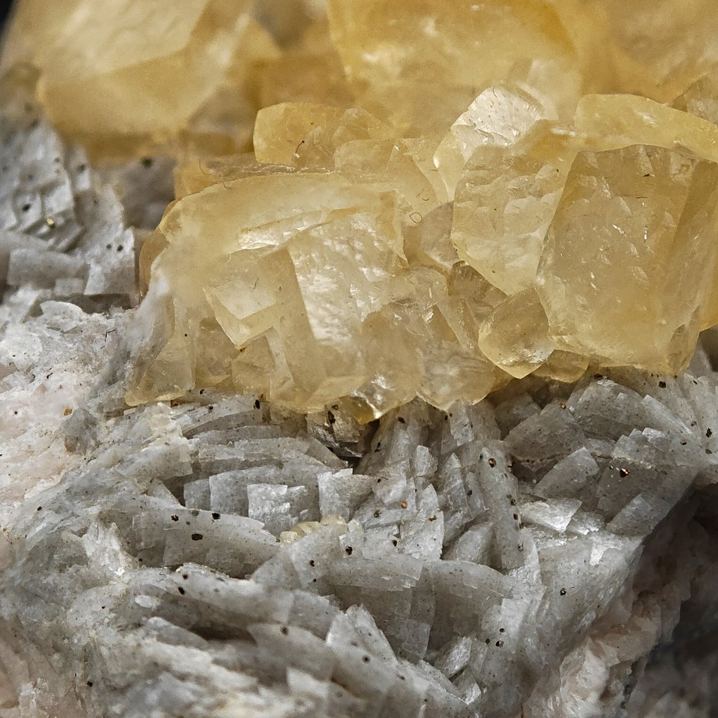 DOLOMITE Ρόζα και Γκρίγια με Καλσίτη και Ιριδίζοντα Πυρίτη, Ισπανία. Κρύσταλλοι στη μήτρα - Ύψος: 90 mm - Πλάτος: 50 mm- 123 g #1.0