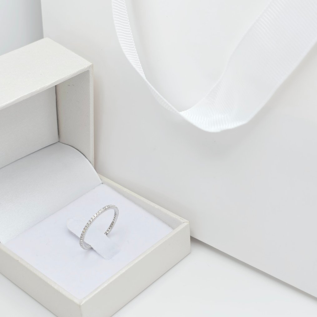 Nincs minimálár - Gyűrű - 14 kt. Fehér arany - 0.25ct. tw. Gyémánt (Természetes) #2.1