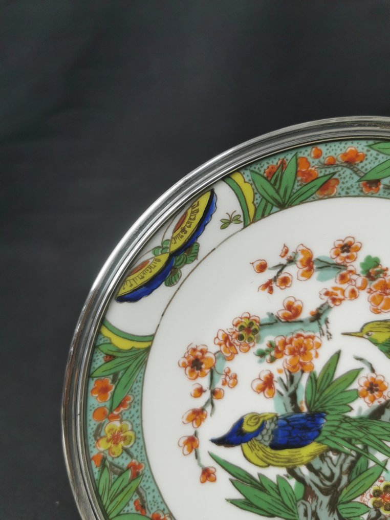 Limoges France - Tetard Edite IN ARGENTO MINERVA- Piatti da dolce - D.19cm - 碟 (2) - .925 銀 #4.3