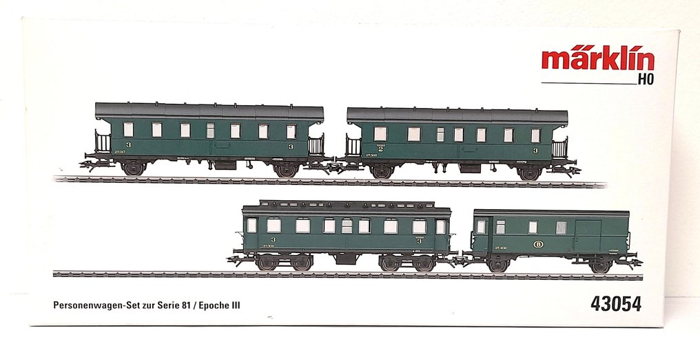 Märklin H0 - 43054 - Model train passenger carriage set (1) - Car set for Series 81 - SNCB, NMBS #1.0