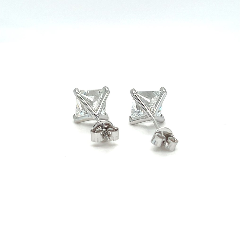 耳环 - 14K包金 白金 - 4.04ct. tw. 钻石 (实验室培育) #3.2