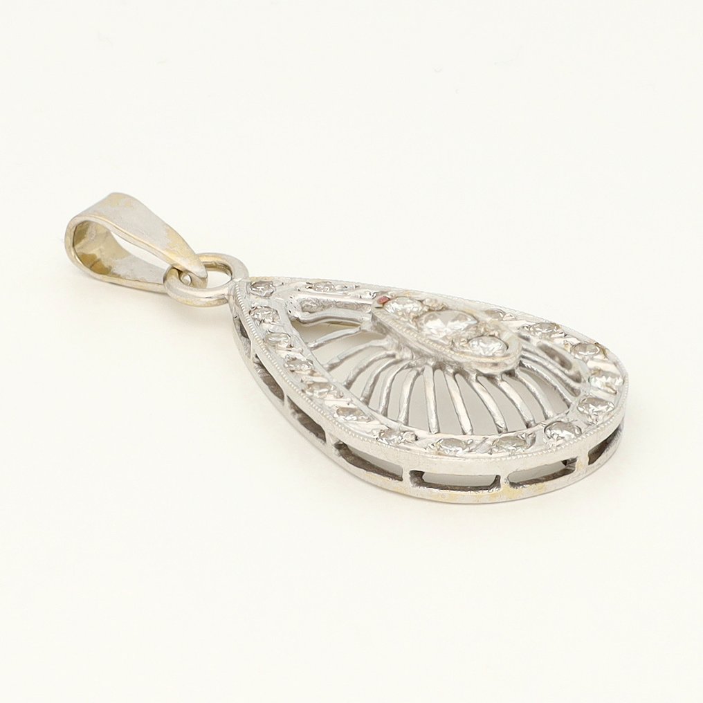 Κρεμαστό κόσμημα - 18 καράτια Λευκός χρυσός Διαμάντι (Φυσικό) #1.0