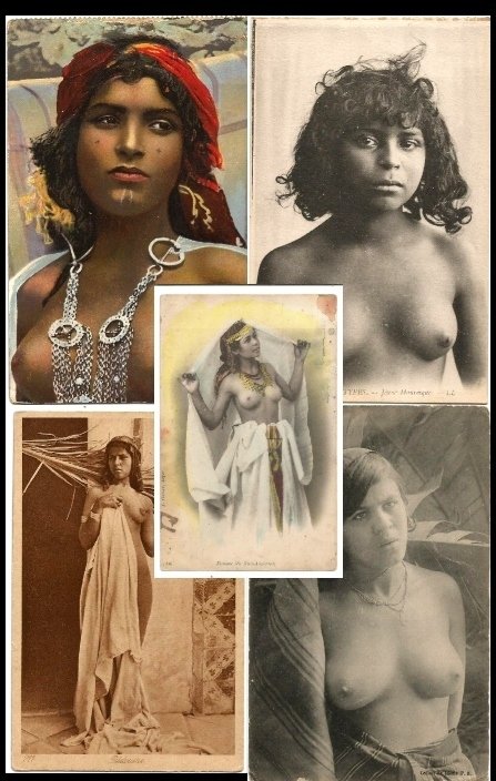 阿尔及利亚, 突尼斯, 埃及, 摩洛哥 - 裸体 - 北非民族裸体 - 明信片相册 (24) - 1908-1926 #1.0