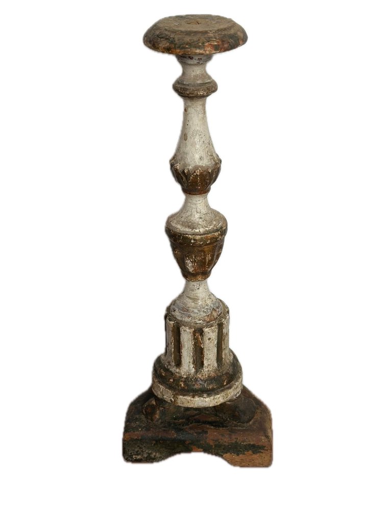 Κηροπήγιο - Ξύλο, φύλλο χρυσού και βερνίκι - παλιό κανδήλι #1.0