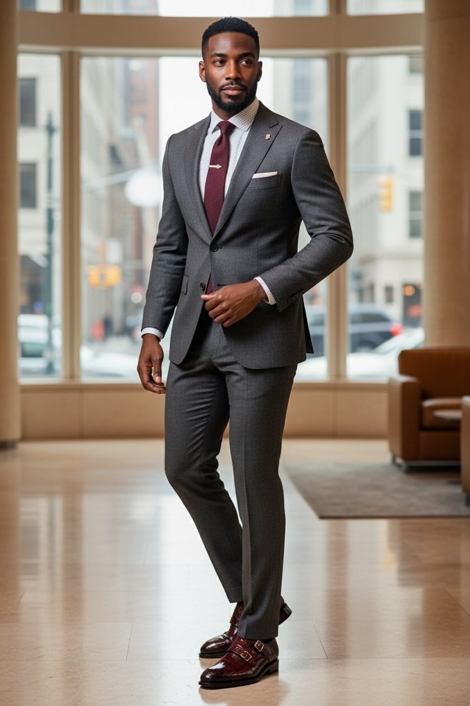 Santoni UK7,5 Alligator Doublemonk Goodyear - Lace-up shoes - Size: EU 42.5 - New in box #1.0