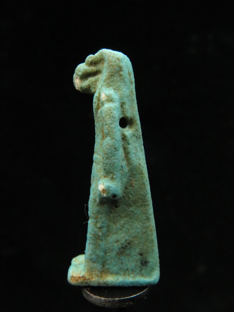 Ancient Egyptian Faience Amulet of the God Toth with Ibis face - 3.6 cm  (No Reserve Price) #3.2