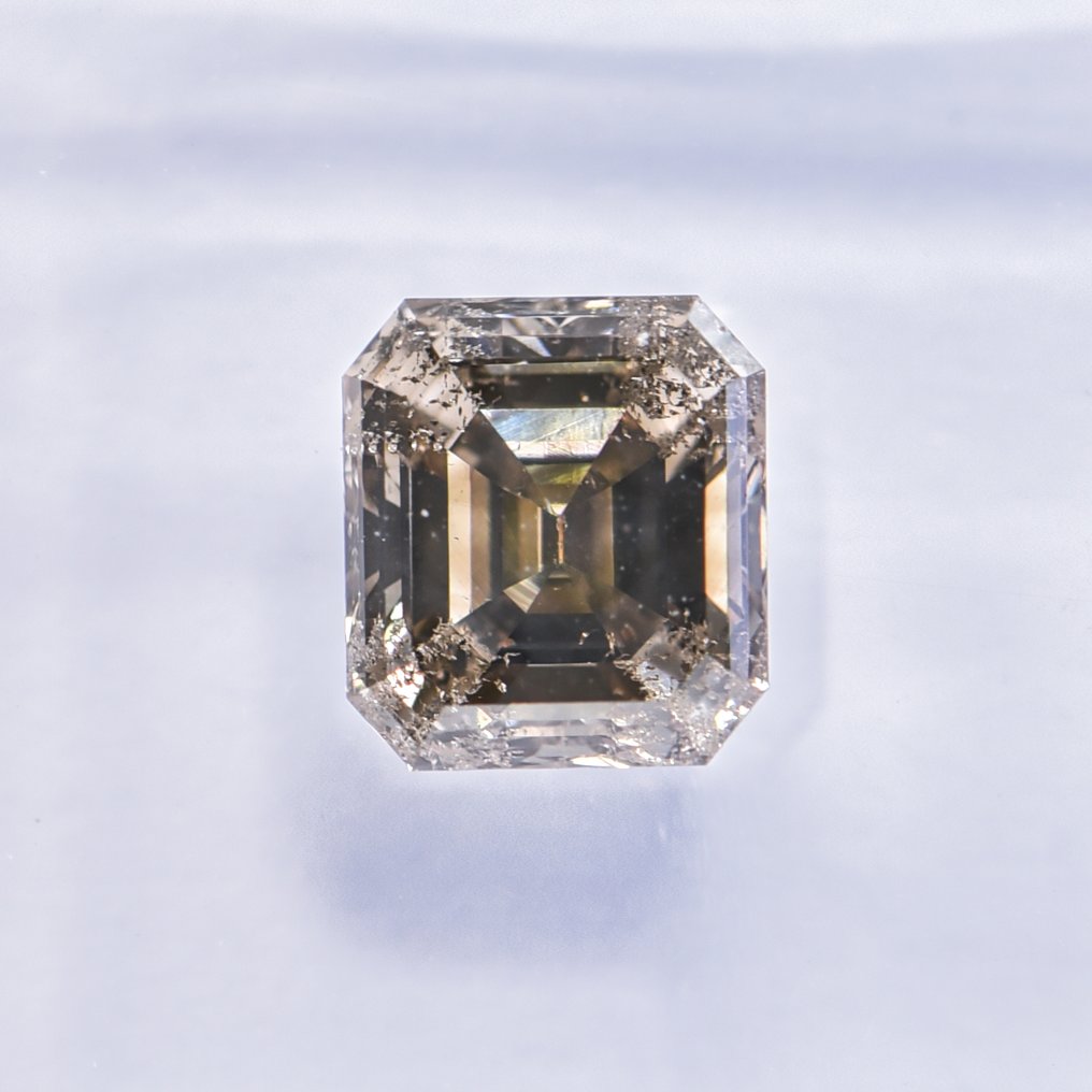 没有保留价 - 1 pcs 钻石  (天然色彩的)  - 1.01 ct - 祖母绿 - Fancy deep 稍帶綠色的, 稍帶棕色的 黄色 - SI2 微内含二级 - 国际宝石研究院（IGI） - VG #1.0