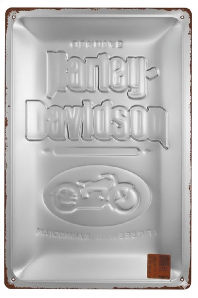Harley-Davidson - 匾 - 钢制标志广告 - 车库汽车文化 - 金属 #4.3