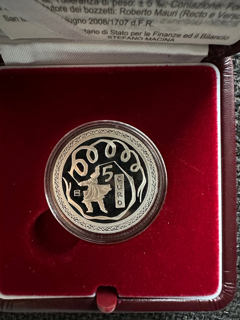 Σαν Μαρίνο. 5 Euro / 10 Euro 2008/2009 (4 stuks) Proof (χωρίς τιμή ασφαλείας) #2.1