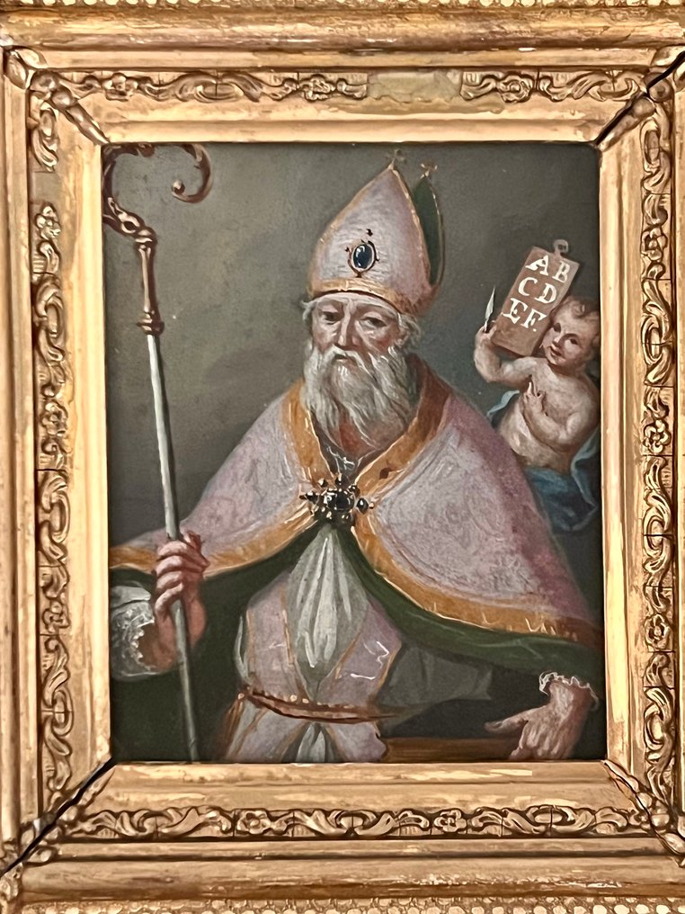 Ukjent kunstner - Saint évêque et angelot #2.1