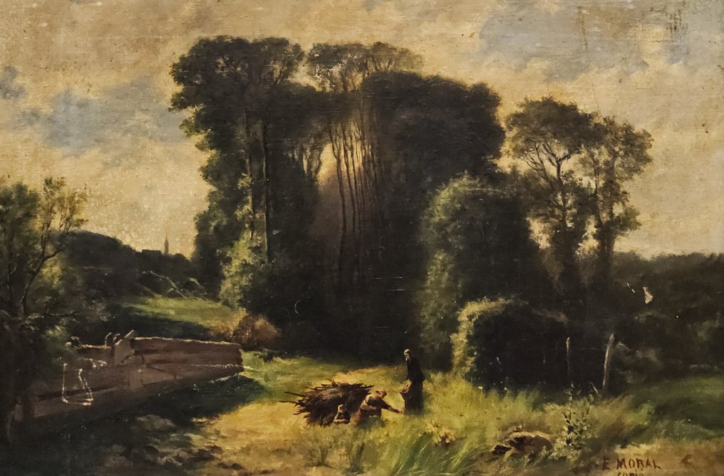 Henri Auguste Alban Moral (1840–1889) - Light at the Edge of the Forest #1.0