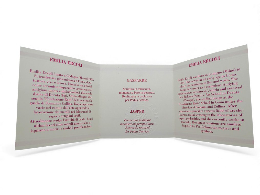 Emilia Ercoli - Nativity scene SpiraleArte - Set of 3 sculptures for nativity scene depicting the Three Wise Men - RARE, HANDMADE - In original - Earthenware #2.1