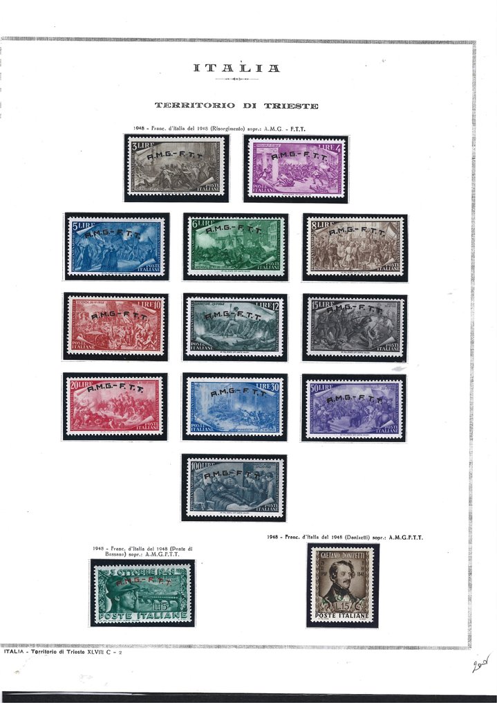 義大利 1947/1953 - 的的里斯特在混合性质的时期收集 - Sassone cat € 1600 #1.0