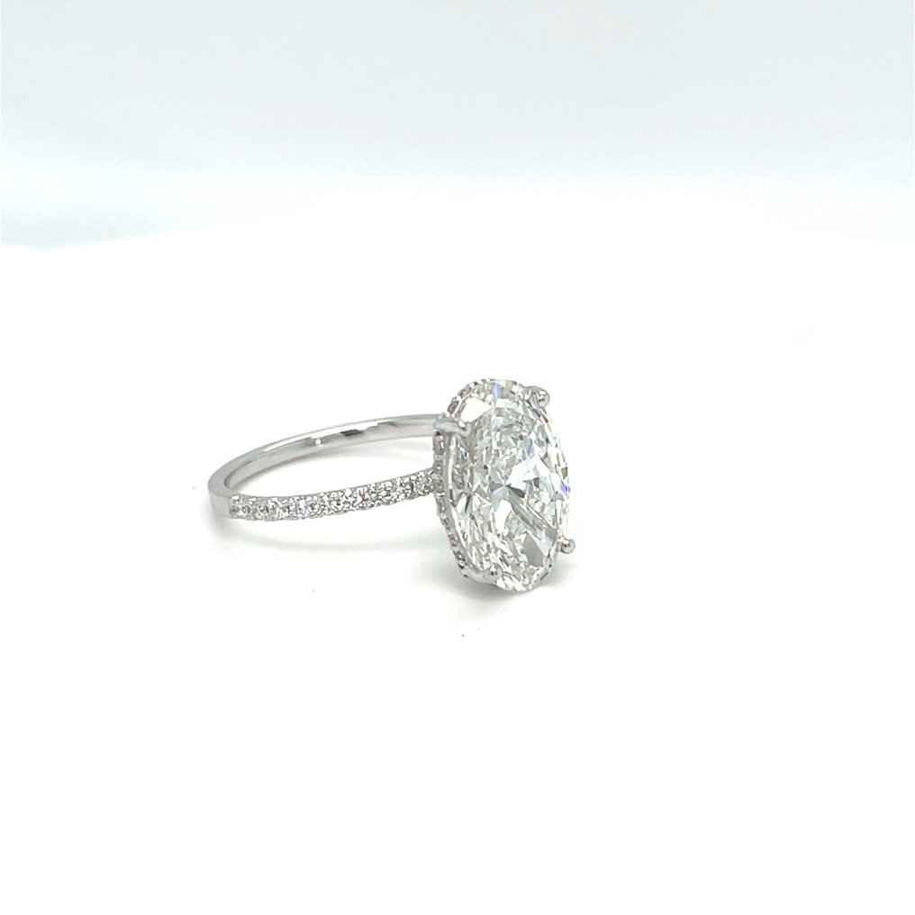 Ring - 14 karaat Witgoud - 5.11ct. tw. Diamant (Lab-grown) - Diamant #2.1