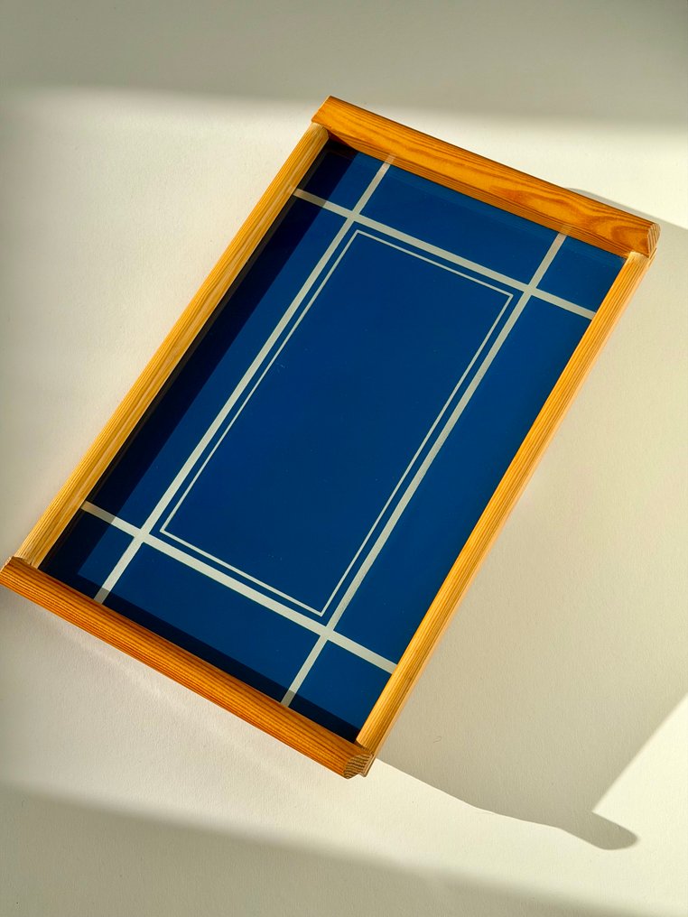 Decorative tray - Germany - Set of two vintage rectangular mid-century modern trays #4.3