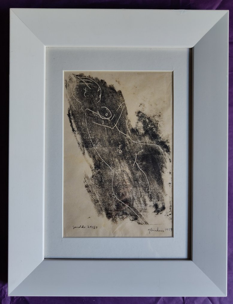 Bernhard Kleinhans (1926-2004) - Nude- litograph, handsigned and numb. 1959 #2.1