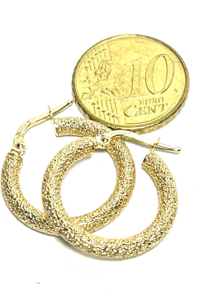 Boucles d'oreilles cerceau - 18 carats Or jaune #4.3
