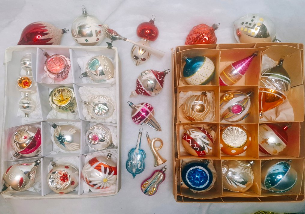 圣诞装饰品 (33) - 玻璃 - 古董和复古 #1.0