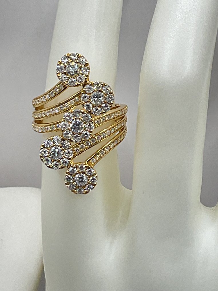 Δαχτυλίδι - 18 καράτια Κίτρινο χρυσό - 2.00ct. tw. Διαμάντι (Φυσικό) #4.3