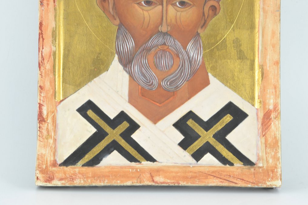 Εικόνα - Άγιος Νικόλαος της Μύρας - Ξύλο - Ορθόδοξο - Χειρογραφημένο - 25 x 32 εκ #2.1