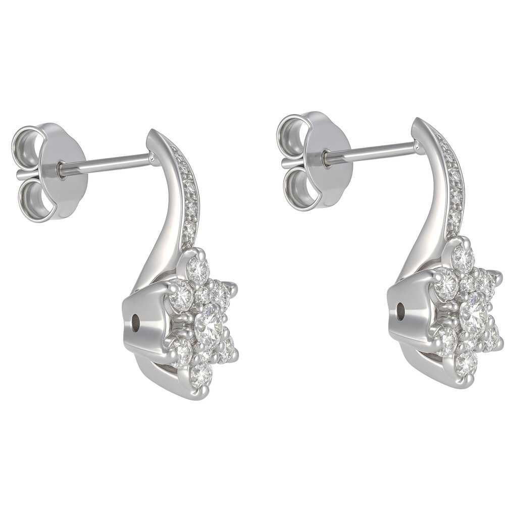 Ohrringe - 18 kt Weißgold - 0.72ct. tw. Diamant (Natürlich) #1.0