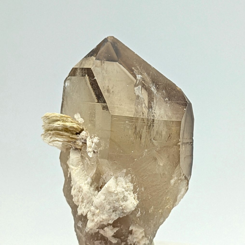 Smoky quartz with muscovite mica, Brazil Crystals on matrix - Height: 69 mm - Width: 40 mm- 96 g #3.2