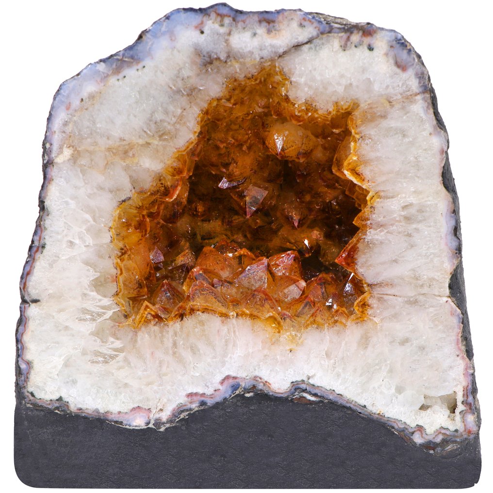 Vivid Orange Citrine - Geode - 38x21x18 cm- 11 kg #1.0