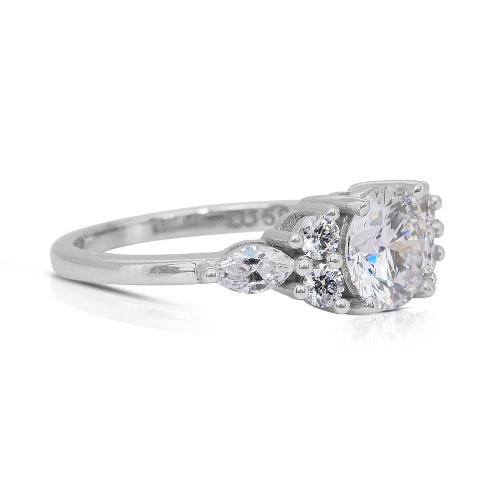 Ring - 14 kt Weißgold - 1.51ct. tw. Diamant (Natürlich) - Diamant - Atemberaubender Ring #3.2