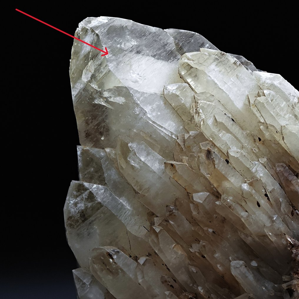 ΕΝΟΡΜΕ, ΚΟΥΑΡΖΟ ΑΛΠΙΝΟ με ΦΑΝΤΑΣΜΑ, 19 εκ., ΙΤΑΛΙΑ Κρύσταλλοι στη μήτρα - Ύψος: 189 mm - Πλάτος: 160 mm- 1.66 kg #3.2