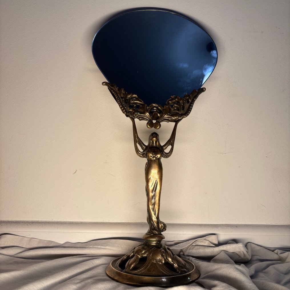 Miroir de table  - Bronze - Nymphe Art Nouveau Miroir #1.0