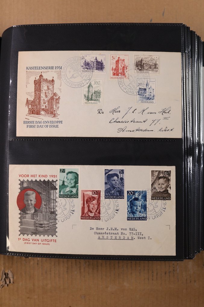 荷兰 1951/2002 - 在3个Leuchtturm PSII 相册中完成FDC的完整收藏。 - NVPH E5-E475 #1.0