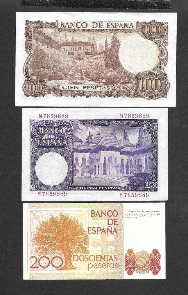 西班牙. - 8 Banknotes - various dates  (沒有保留價) #2.1