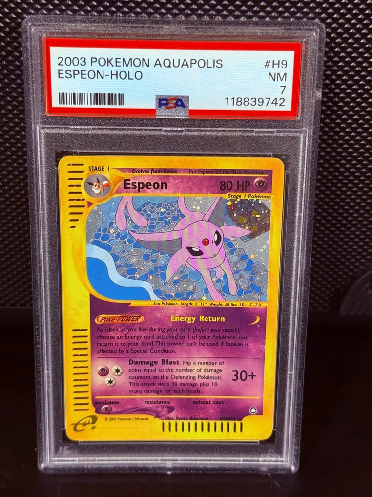 Pokémon - 1 Graded card - Espeon #H9 Foil, Holo - PSA 7 - Various sets #1.0