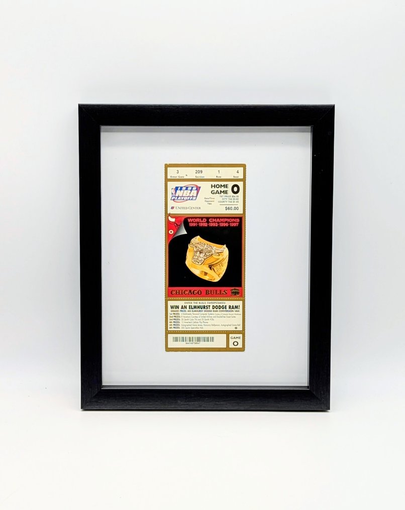 芝加哥公牛队 - NBA - Michael Jordan - 1998 - 门票, 第六届NBA总冠军,季后赛门票 #1.0