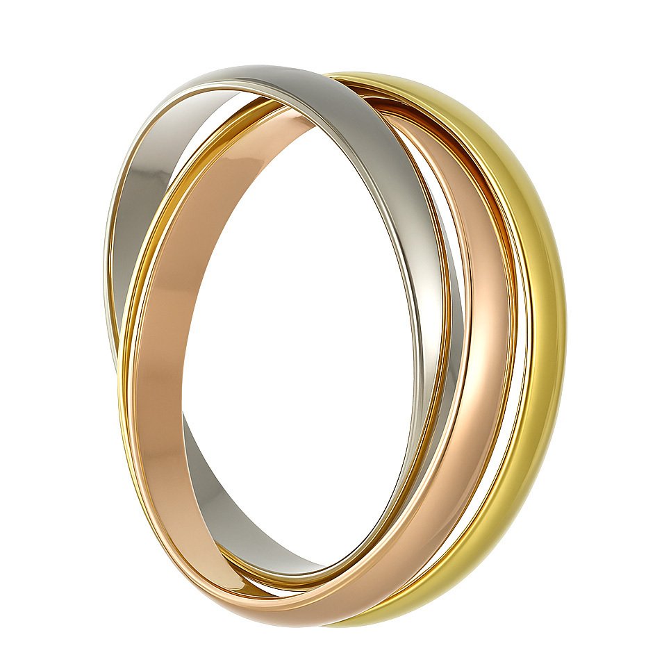 戒指 - 18K包金 白金, 黄金, 玫瑰金 #1.0