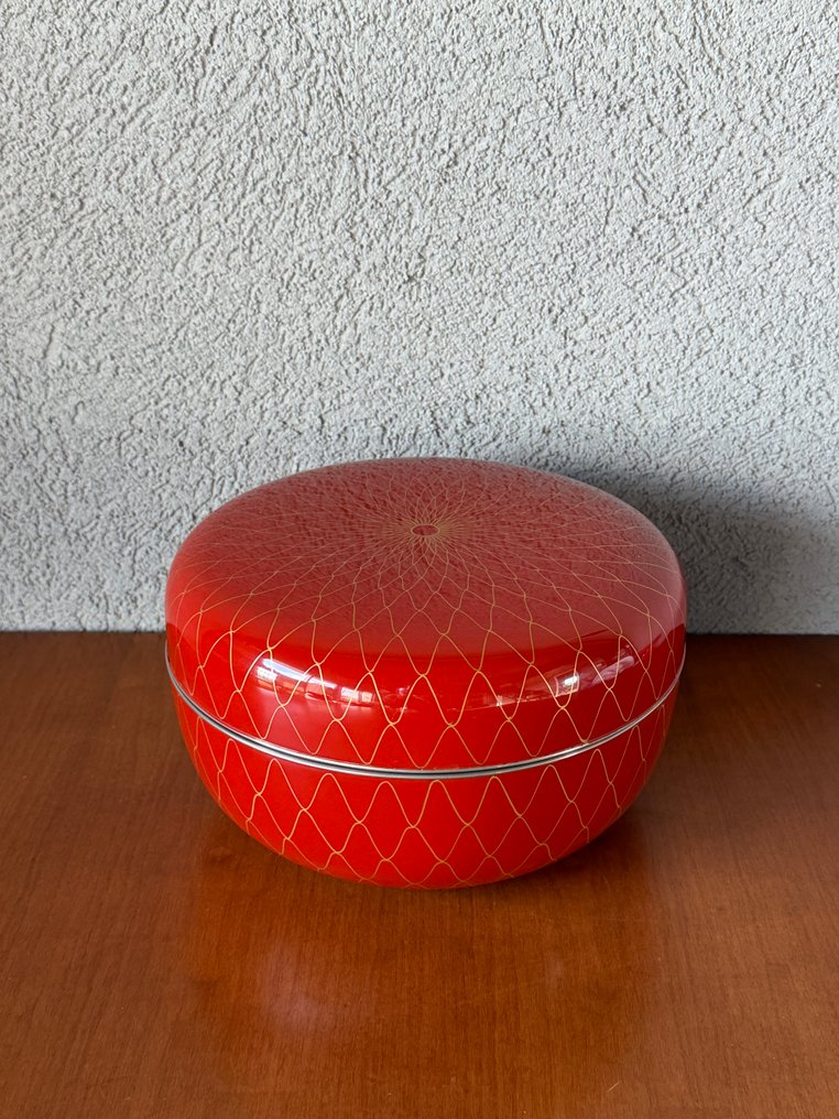 春象 - 盒 - 木 - 金色网状图案 #1.0