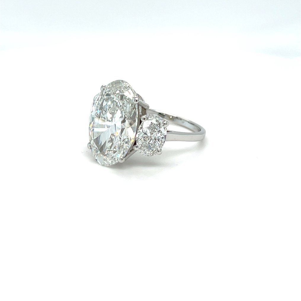 戒指 - 14 克拉 白金 - 10.11ct. tw. 鉆石 (實驗室培育) - 鉆石 #4.3