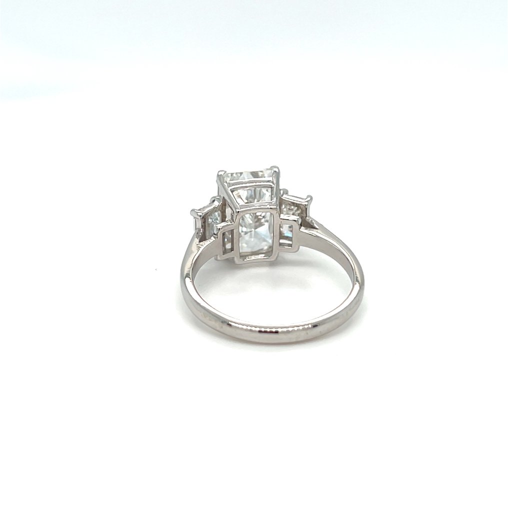 Bague - 14 carats Or blanc - 5.00ct. tw. Diamant (Cultivé en laboratoire) - Diamant #3.2