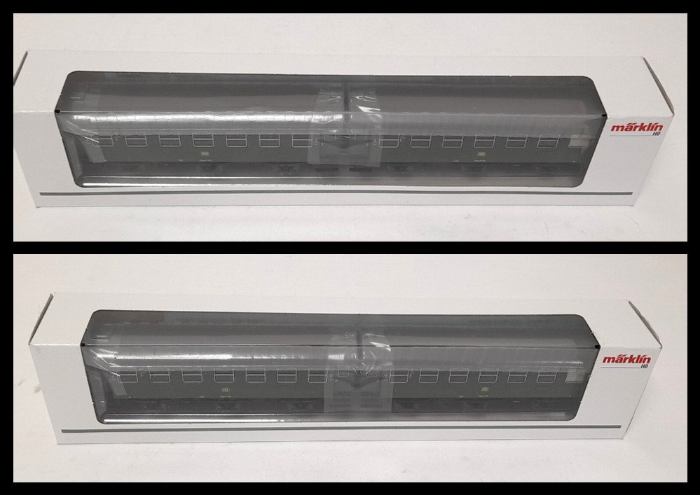 Märklin H0轨 - 43186 - 模型火车客运车厢 (2) - 一对乘用车 - DB #1.0